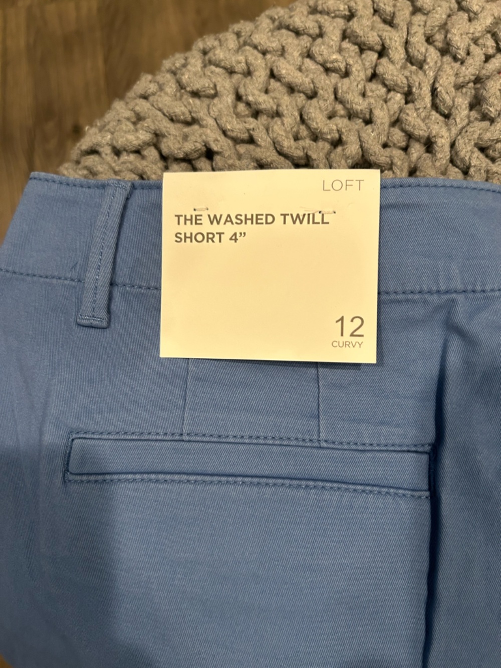 NWT LOFT Light Blue Washed Twill Shorts